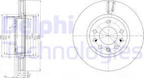 Delphi BG4149 - Гальмівний диск autocars.com.ua