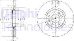 Delphi BG4150 - Тормозной диск avtokuzovplus.com.ua