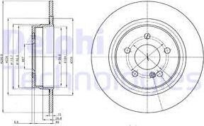 Delphi BG4153 - Тормозной диск avtokuzovplus.com.ua