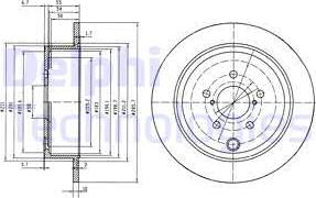 Delphi BG4158 - Гальмівний диск autocars.com.ua