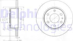 Delphi BG4165 - Тормозной диск avtokuzovplus.com.ua