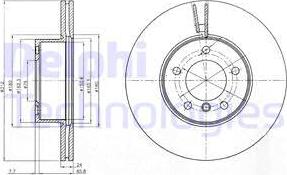 Delphi BG4172 - Гальмівний диск autocars.com.ua