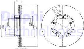 Delphi BG4173 - Тормозной диск avtokuzovplus.com.ua