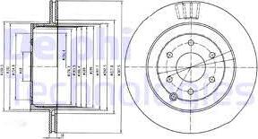 Delphi BG4174 - Тормозной диск avtokuzovplus.com.ua