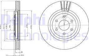 Delphi BG4176 - Тормозной диск avtokuzovplus.com.ua