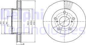 Delphi BG4181 - Гальмівний диск autocars.com.ua