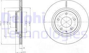 Delphi BG4182 - Гальмівний диск autocars.com.ua