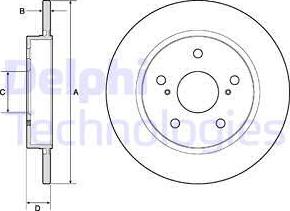 Delphi BG4183C - Тормозной диск avtokuzovplus.com.ua