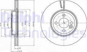 Delphi BG4184 - Тормозной диск avtokuzovplus.com.ua