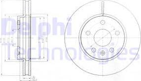 Delphi BG4187-C - Тормозной диск avtokuzovplus.com.ua