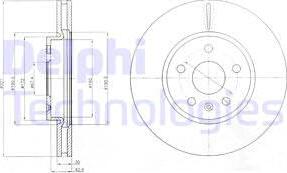 Delphi BG4189C - Гальмівний диск autocars.com.ua