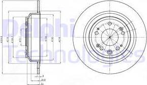 Delphi BG4196C - Тормозной диск avtokuzovplus.com.ua