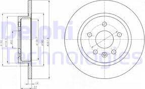 Delphi BG4199 - Тормозной диск avtokuzovplus.com.ua