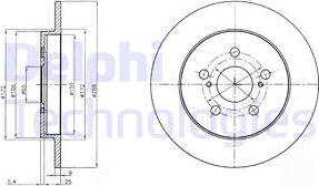 Delphi BG4201C - Гальмівний диск autocars.com.ua