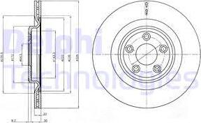 Delphi BG4202 - Гальмівний диск autocars.com.ua