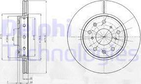 Delphi BG4208 - Тормозной диск avtokuzovplus.com.ua