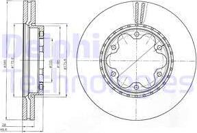 Delphi BG4210 - Гальмівний диск autocars.com.ua