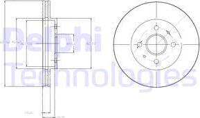 Delphi BG4213 - Гальмівний диск autocars.com.ua