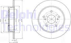 Delphi BG4222 - Тормозной диск avtokuzovplus.com.ua