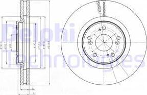 Delphi BG4225 - Тормозной диск avtokuzovplus.com.ua