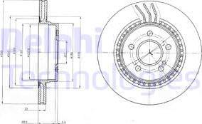 Delphi BG4226C - Тормозной диск avtokuzovplus.com.ua