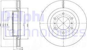 Delphi BG4228 - Гальмівний диск autocars.com.ua