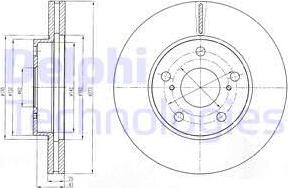 Delphi BG4234 - Гальмівний диск autocars.com.ua