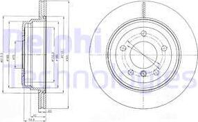 Delphi BG4243C-18B1 - Тормозной диск avtokuzovplus.com.ua