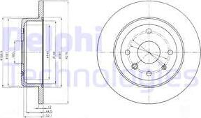 Delphi BG4244-C - Тормозной диск avtokuzovplus.com.ua