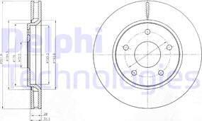 Delphi BG4248 - Гальмівний диск autocars.com.ua