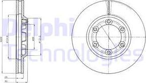 Delphi BG4252 - Гальмівний диск autocars.com.ua