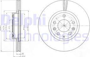 Delphi BG4255C - Тормозной диск avtokuzovplus.com.ua