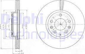 Delphi BG4255 - Тормозной диск avtokuzovplus.com.ua