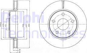 Delphi BG4259 - Тормозной диск avtokuzovplus.com.ua