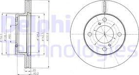 Delphi BG4271C - Тормозной диск avtokuzovplus.com.ua