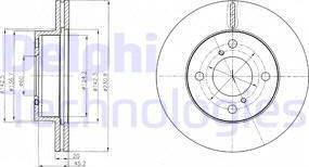 Delphi BG4271 - Тормозной диск avtokuzovplus.com.ua