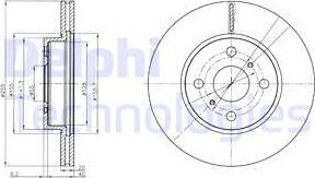 Delphi BG4274 - Гальмівний диск autocars.com.ua