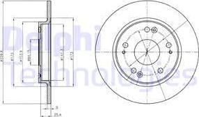 Delphi BG4280 - Гальмівний диск autocars.com.ua