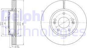 Delphi BG4281 - Тормозной диск avtokuzovplus.com.ua