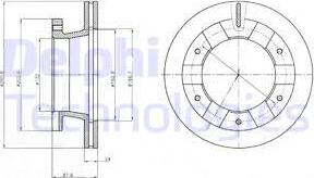 Delphi BG4285 - Гальмівний диск autocars.com.ua