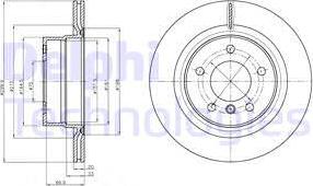 Delphi BG4293 - Гальмівний диск autocars.com.ua