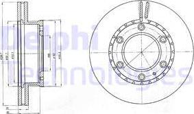 Delphi BG4297 - Гальмівний диск autocars.com.ua