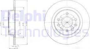 Delphi BG4300 - Гальмівний диск autocars.com.ua