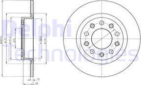 Delphi BG4315 - Гальмівний диск autocars.com.ua