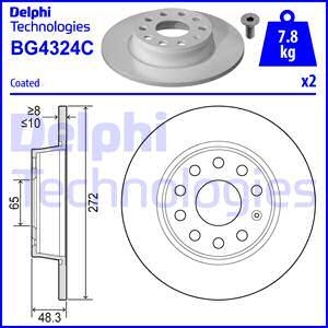 Delphi BG4324C - Тормозной диск avtokuzovplus.com.ua