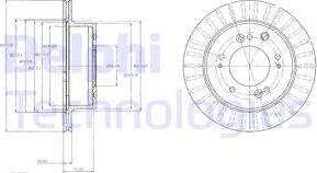 Delphi BG4331 - Гальмівний диск autocars.com.ua