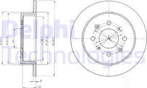 Delphi BG4333 - Тормозной диск avtokuzovplus.com.ua