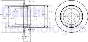 Delphi BG4335 - Тормозной диск avtokuzovplus.com.ua