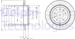 Delphi BG4336 - Тормозной диск avtokuzovplus.com.ua