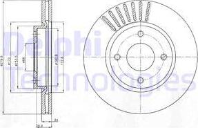 Delphi BG4337 - Гальмівний диск autocars.com.ua